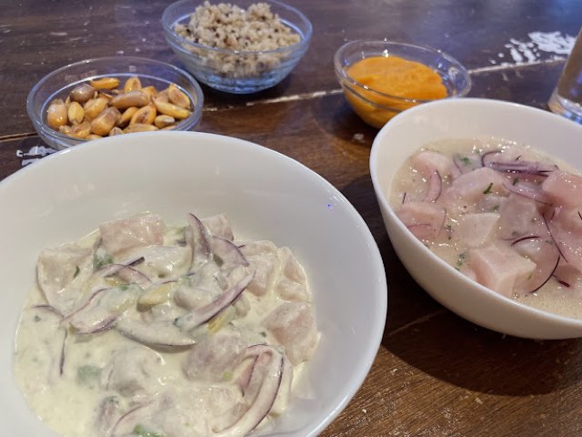Two bowls of ceviche at El Mono de la Pila